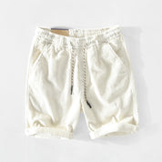 Corduroy Shorts - Men's Loose Fit Drawstring  Cord Shorts for Summer