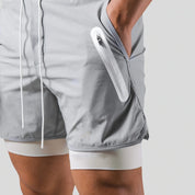 Running Shorts - Men's 2-in-1 Sport Gym Shorts with Pockets