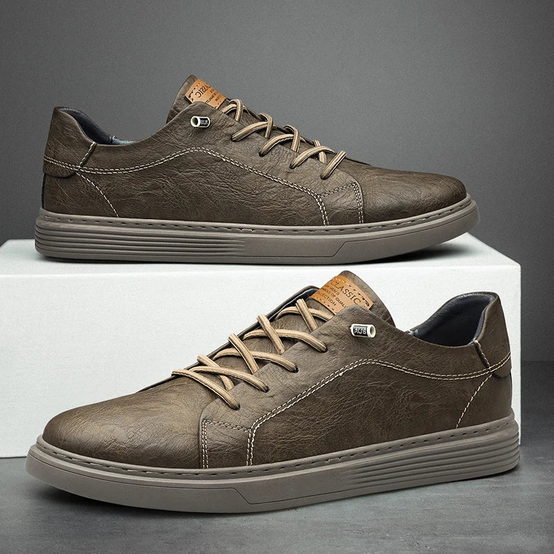 Leather Sneakers | Everyday | Walking | Slip-On Sneakers | Men's Shoes
