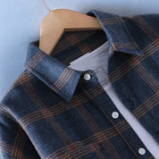 Flannel Shirt - Men's Long Sleeve Plaid Button-Up Shirt