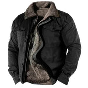 Winter Jacket - Men's Casual Zip-Up Fleece Lined Winter Coat
