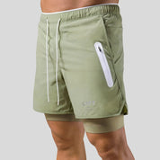 Running Shorts - Men's 2-in-1 Sport Gym Shorts with Pockets
