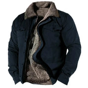 Winter Jacket - Men's Casual Zip-Up Fleece Lined Winter Coat