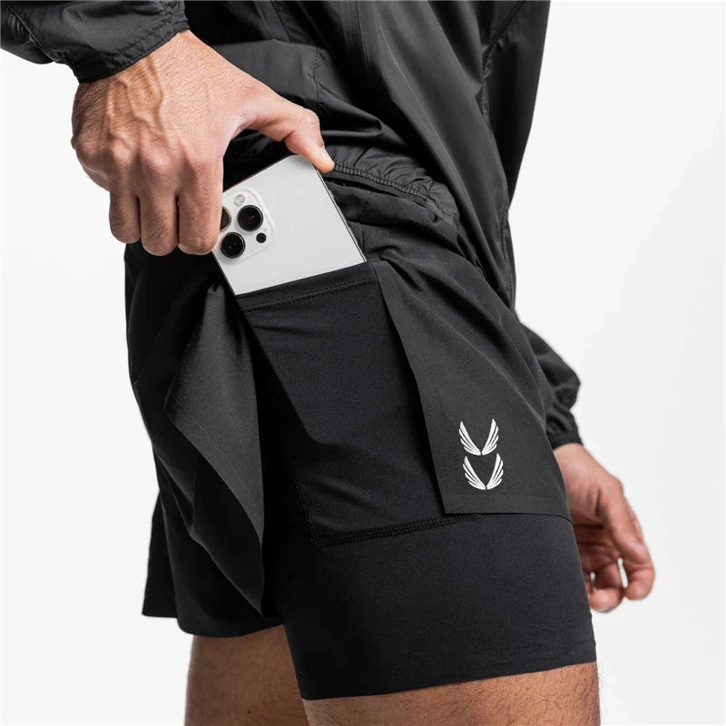 Gym Shorts | Drawstring | 2-in-1 | Sport Shorts | Men's Running Shorts