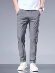 Stretch Trousers - Men's Casual Lightweight Skinny Trousers