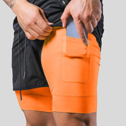 Running Shorts - Men's 2-in-1 Sport Gym Shorts with Pockets
