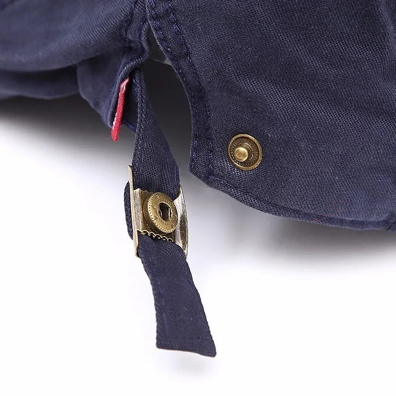 Flat Cap - Adjustable - Canvas - British Caps - Mens Flat Hats