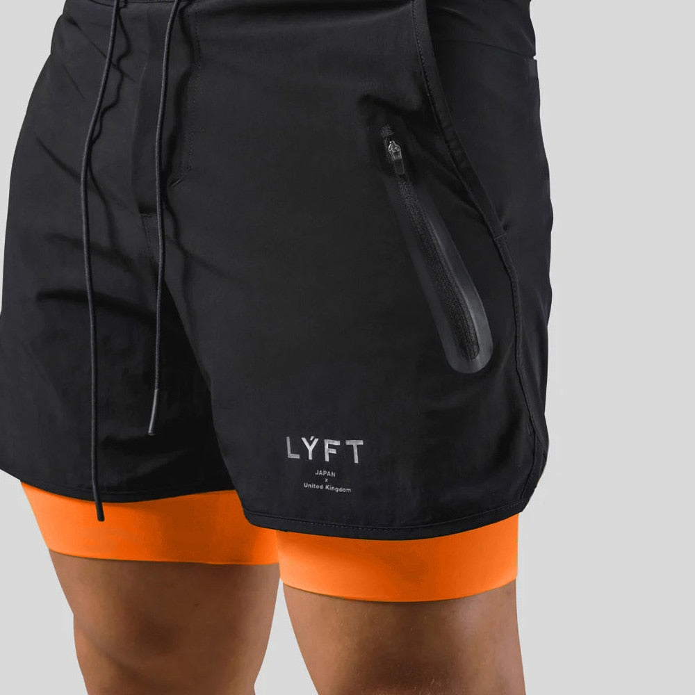 Running Shorts - Men's 2-in-1 Sport Gym Shorts with Pockets