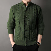 Knitted Cardigan | Button-Up | Cable Knit | Cardigan Jacket | Men's Cardigan