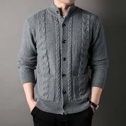 Knitted Cardigan | Button-Up | Cable Knit | Cardigan Jacket | Men's Cardigan