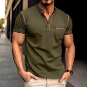 Polo T-Shirt | Short Sleeve | Quarter Button | Men's Polo Shirts | Men's T-Shirt