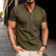 Polo T-Shirt | Short Sleeve | Quarter Button | Men's Polo Shirts | Men's T-Shirt