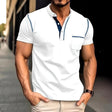 Polo T-Shirt | Short Sleeve | Quarter Button | Men's Polo Shirts | Men's T-Shirt