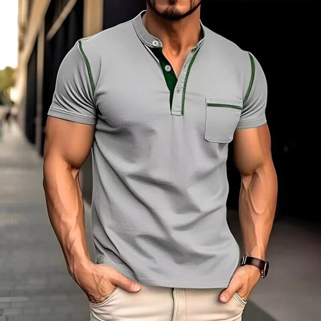 Polo T-Shirt | Short Sleeve | Quarter Button | Men's Polo Shirts | Men's T-Shirt