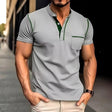 Polo T-Shirt | Short Sleeve | Quarter Button | Men's Polo Shirts | Men's T-Shirt