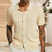 Polo Shirt - Button-Up - Lightweight - Summer Shirt - Men's Short Sleeve Shirt