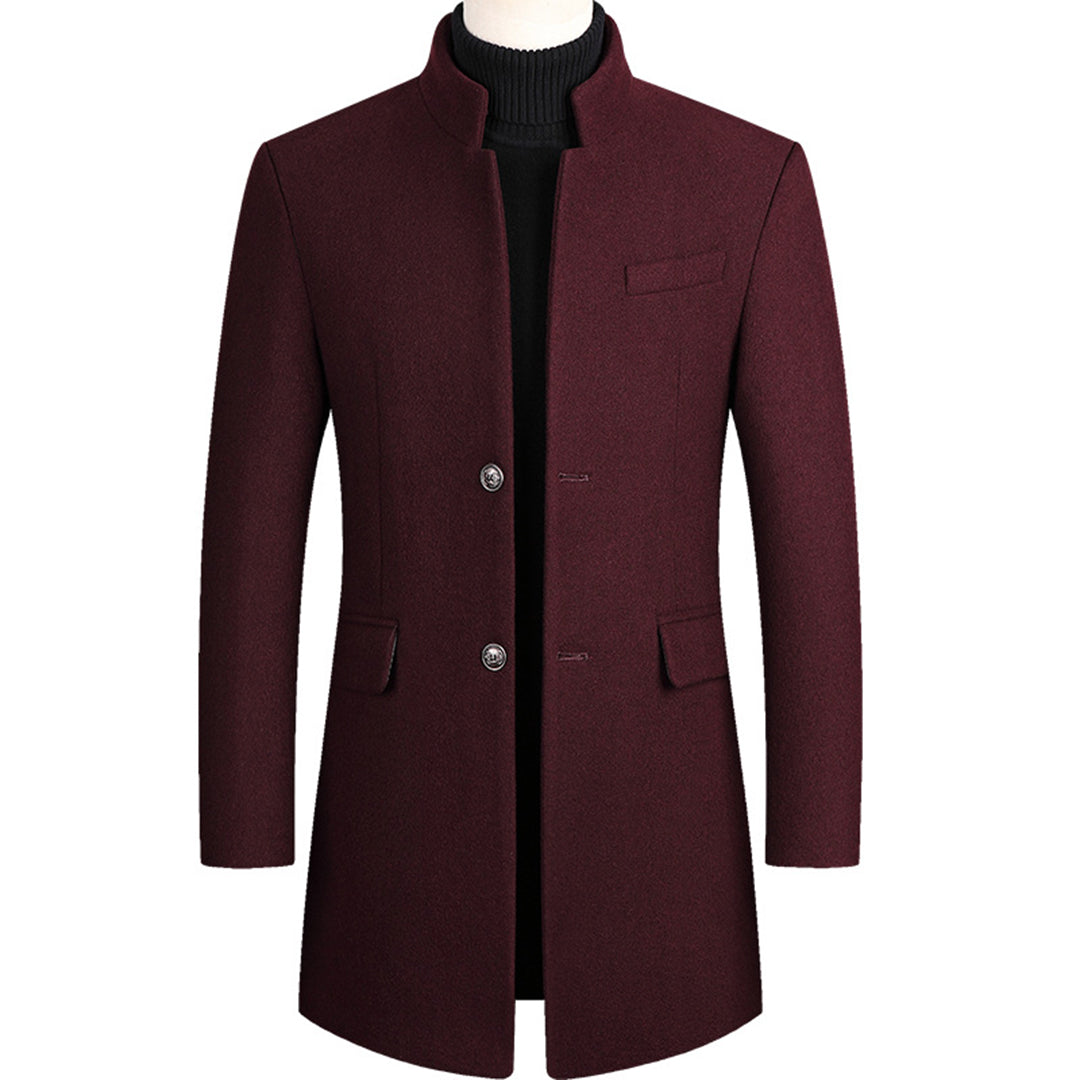 Wool Trench Coat - Single Breasted - Mid  Length - Trench Coat - Men's Jackets 