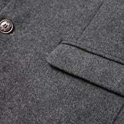 Wool Trench Coat - Single Breasted - Mid  Length - Trench Coat - Men's Jackets 