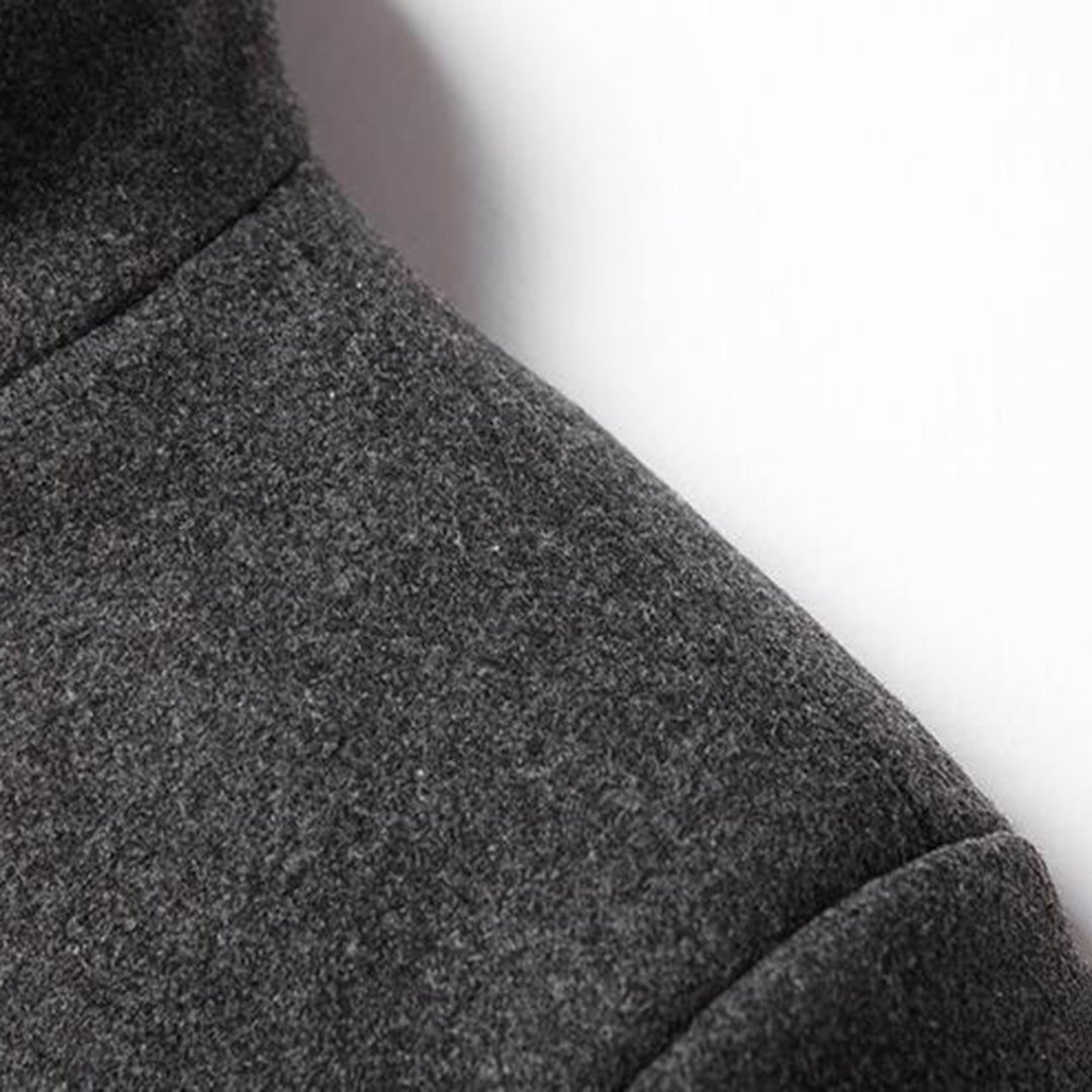 Wool Trench Coat - Single Breasted - Mid  Length - Trench Coat - Men's Jackets 