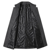 Wool Trench Coat - Single Breasted - Mid  Length - Trench Coat - Men's Jackets 