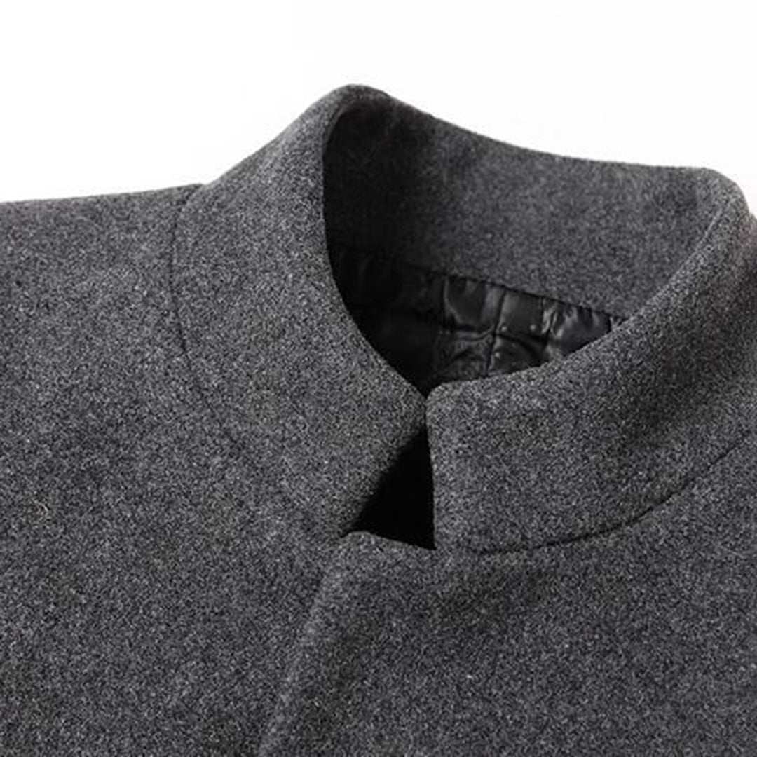 Wool Trench Coat - Single Breasted - Mid  Length - Trench Coat - Men's Jackets 