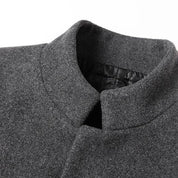 Wool Trench Coat - Single Breasted - Mid  Length - Trench Coat - Men's Jackets 