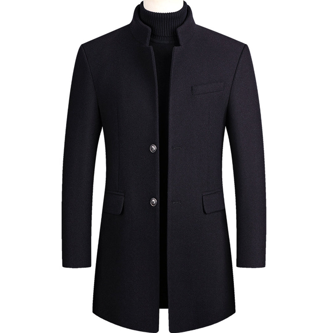 Wool Trench Coat - Single Breasted - Mid  Length - Trench Coat - Men's Jackets 