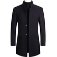 Wool Trench Coat - Single Breasted - Mid  Length - Trench Coat - Men's Jackets 