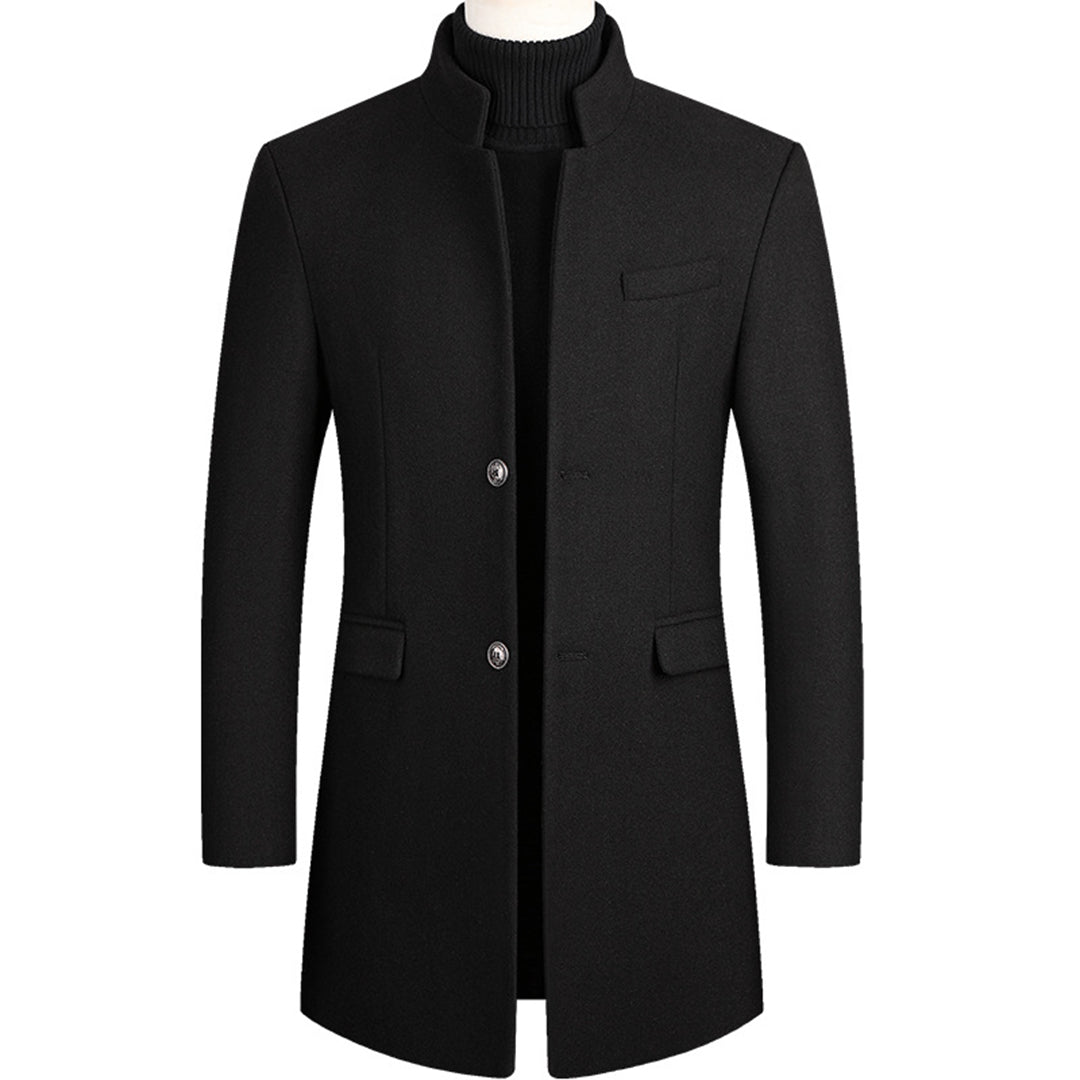 Wool Trench Coat - Single Breasted - Mid  Length - Trench Coat - Men's Jackets 