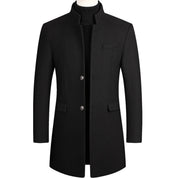 Wool Trench Coat - Single Breasted - Mid  Length - Trench Coat - Men's Jackets 