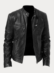 Leather Jacket | Zip-Up | Regular Fit | Biker Jacket | Men's Leather Jacket 