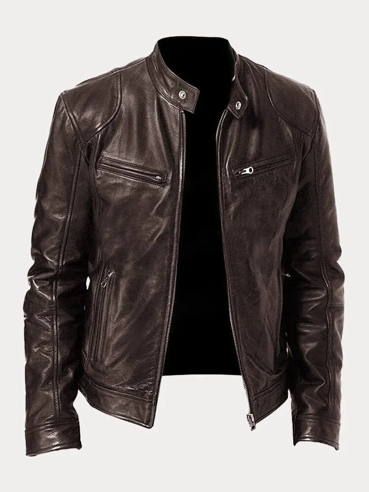 Leather Jacket | Zip-Up | Regular Fit | Biker Jacket | Men's Leather Jacket 