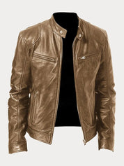 Leather Jacket | Zip-Up | Regular Fit | Biker Jacket | Men's Leather Jacket 