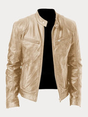 Leather Jacket | Zip-Up | Regular Fit | Biker Jacket | Men's Leather Jacket 