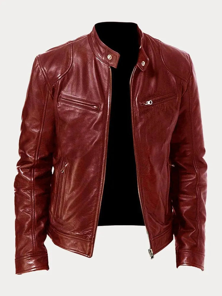 Leather Jacket | Zip-Up | Regular Fit | Biker Jacket | Men's Leather Jacket 