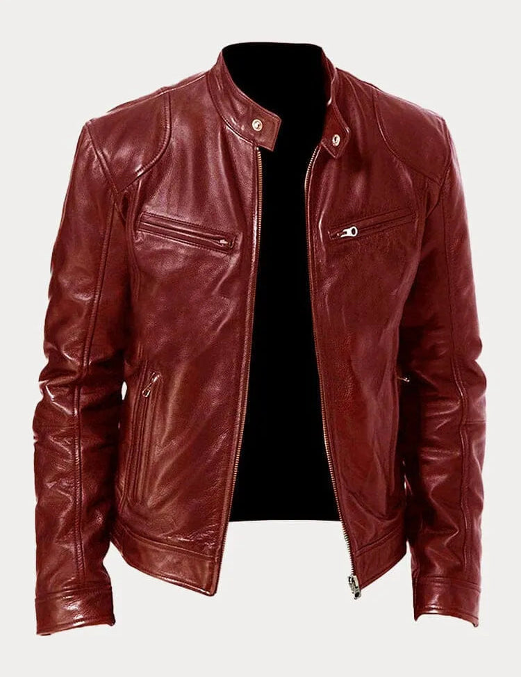 Leather Jacket | Zip-Up | Regular Fit | Biker Jacket | Men's Leather Jacket 