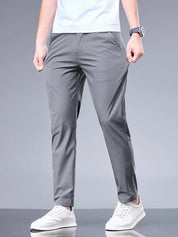 Stretch Trousers - Men's Casual Lightweight Skinny Trousers