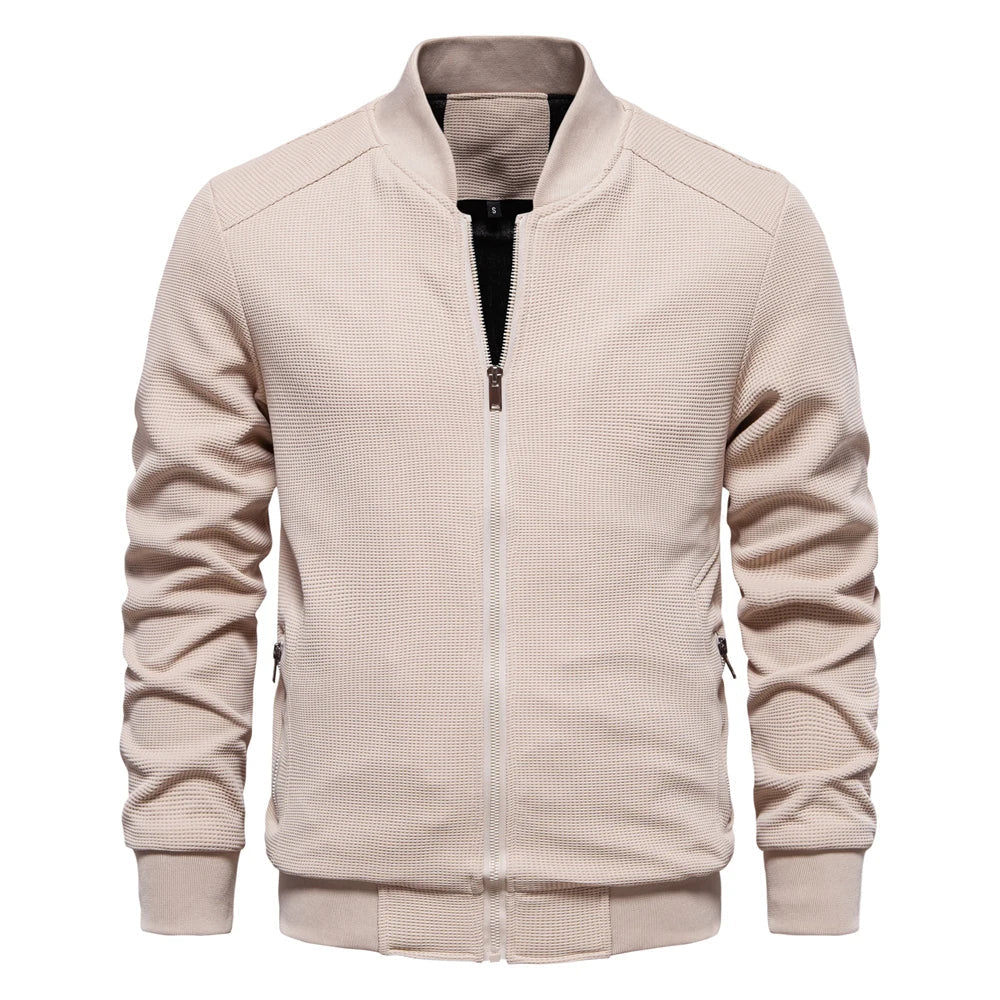 Men's Zip Up Sweatshirt - Casual Full Zip Bomber Sweatshirt Jacket with Pockets