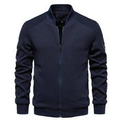 Men's Zip Up Sweatshirt - Casual Full Zip Bomber Sweatshirt Jacket with Pockets