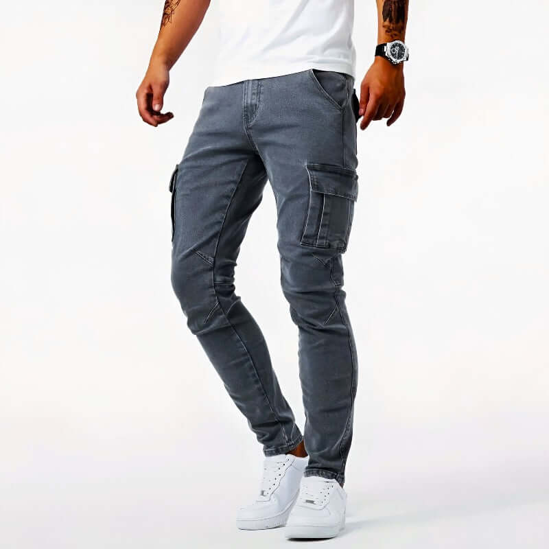 Cargo Jeans - Slim Fit - Skinny - Cargo Pants - Men's Jeans