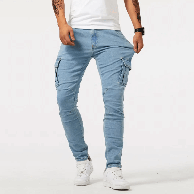 Cargo Jeans - Slim Fit - Skinny - Cargo Pants - Men's Jeans