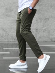 Chino Pants - Men's Casual Skinny Stretch Chino Trousers