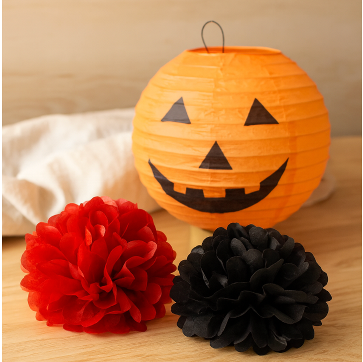 Halloween Pumpkin Lantern | Hanging | Decoration Set | Paper Lantern | Halloween Decor