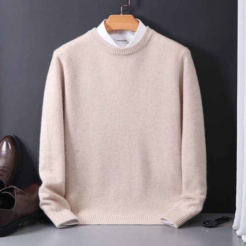 Knitted Jumper - Crew Neck - Winter - Knit Pullover Sweater - Men's Knitwear