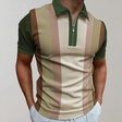 Polo T-Shirt - Collared - Short Sleeve - Quarter Zip Shirt - Men's Shirt