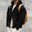 Sherpa Hoodie - Warm Fleece Jacket with Hood and Zipper for Men