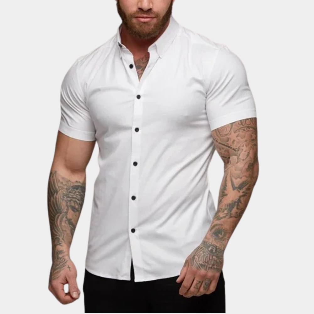 Short Sleeve Shirt - Collared - Summer - Button-Up Shirt - Men's Shirt