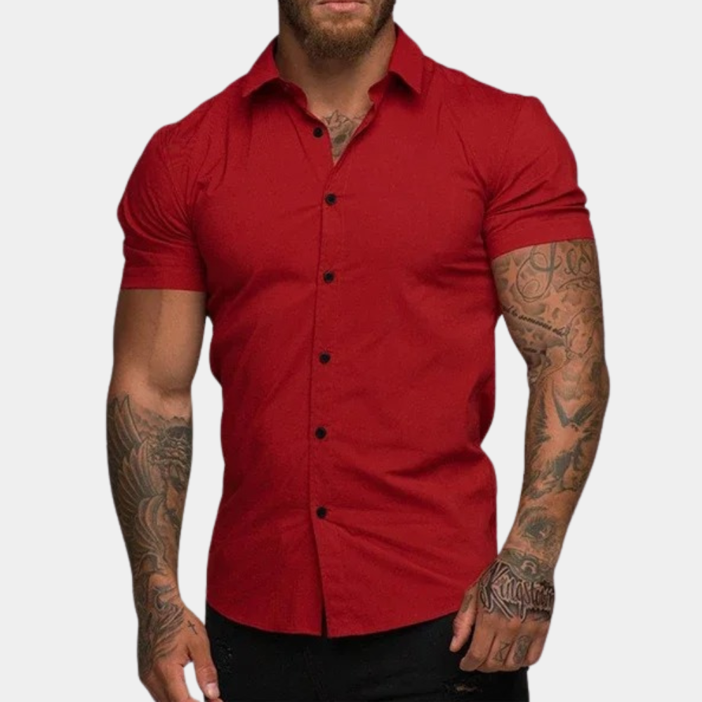 Short Sleeve Shirt - Collared - Summer - Button-Up Shirt - Men's Shirt