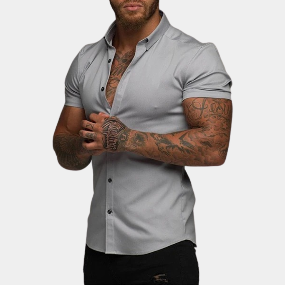 Short Sleeve Shirt - Collared - Summer - Button-Up Shirt - Men's Shirt
