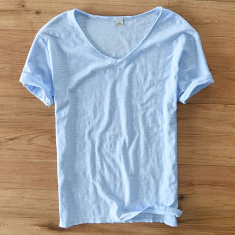 V-Neck T-Shirt | Lightweight | Short Sleeve | Summer Shirt | Men's T-Shirt